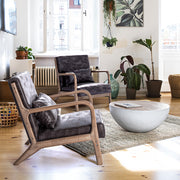 ANCILLA barna kaucsukfa-műbőr fotel