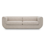 BARROW L bézs design kanapé 232 cm elölnézet Art Deco stílusban