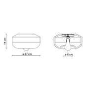 Formatervezett, kortárs design mennyezeti és fali lámpa.