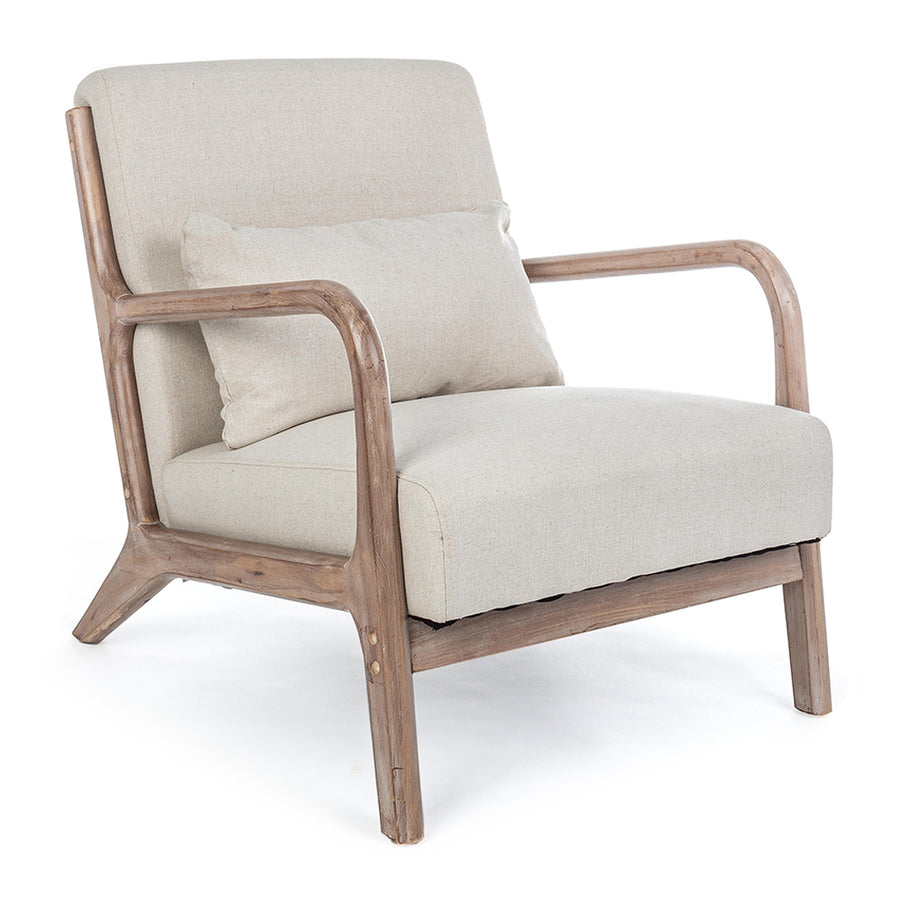 ANCILLA natúr-fehér kaucsukfa fotel