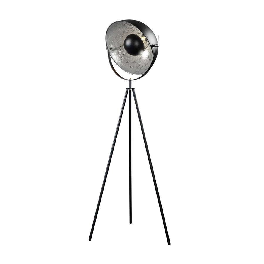 Ezüstszínű design állólámpa.