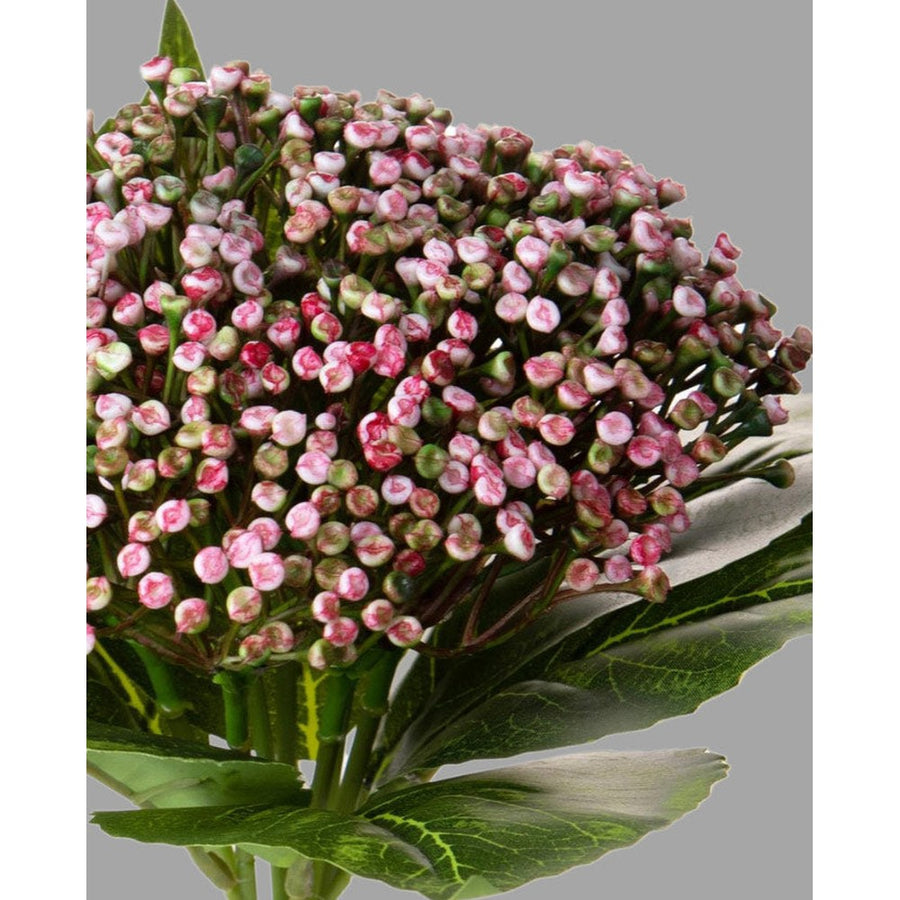 Pink színű, bimbós mű hortenzia csokor.