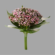 Pink színű, bimbós mű hortenzia csokor.