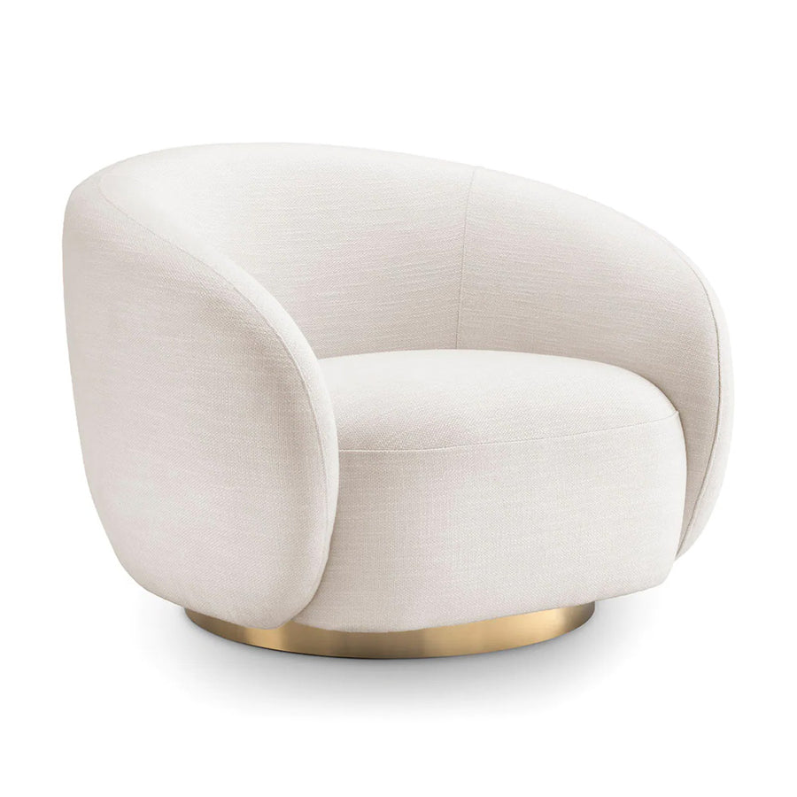 BRICE fehér forgó design fotel