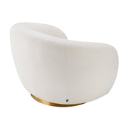 BRICE fehér forgó design fotel