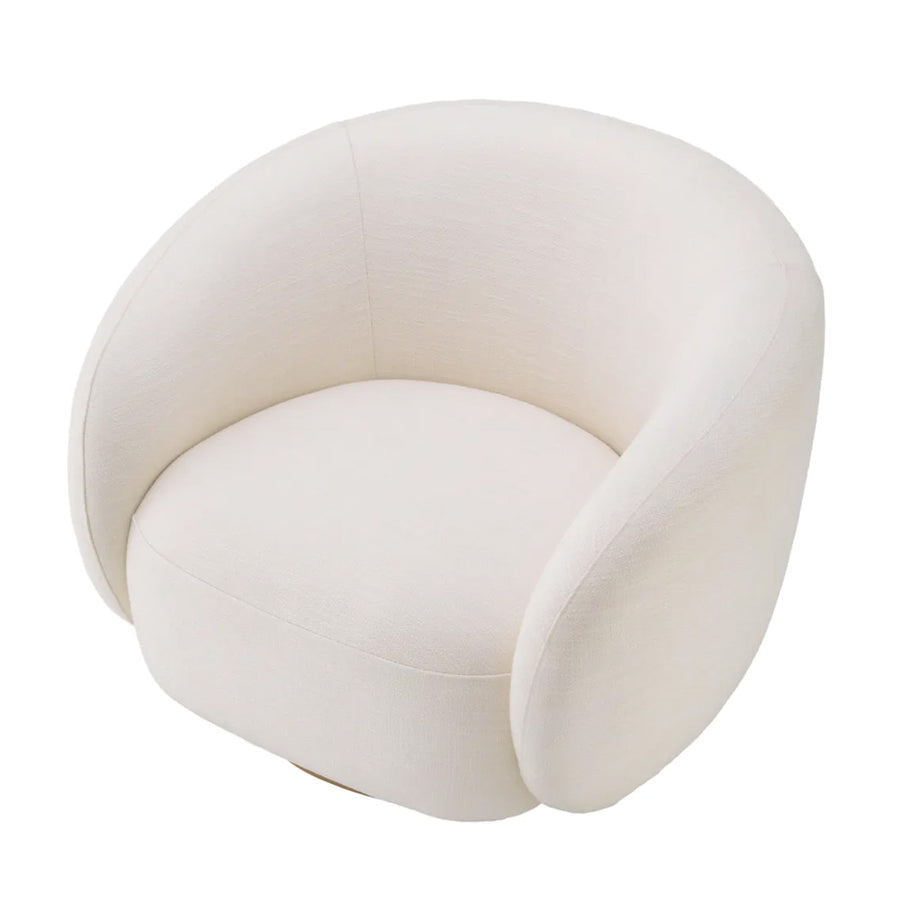 BRICE fehér forgó design fotel