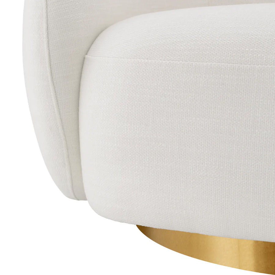 BRICE fehér forgó design fotel