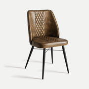 BROUSE karamell bőr design szék