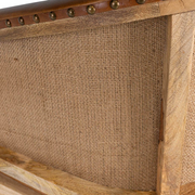 BUFFALO karosszék háttámla részlet, jute és fa kombináció
