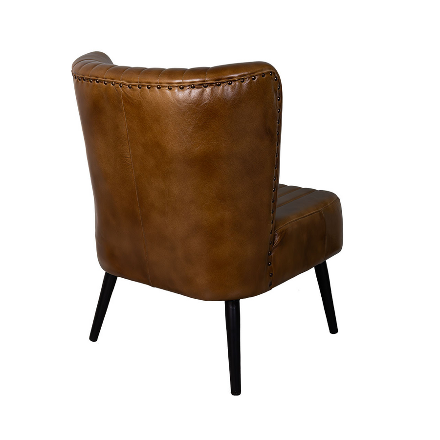 Cadillac bőr klubfotel hátulnézet steppelt háttámlával