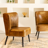 Cadillac bőr klubfotel retró stílusú nappaliban