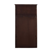 Casa Roma falitükör hátsó nézete, sötétbarna fa hátlappal és akasztóval.