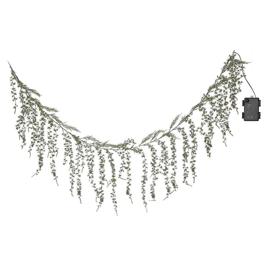 Részletgazdag lelógó cédruságak LED fényekkel