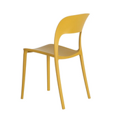 Sárga polipropilén bisztrószék.