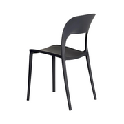 Sötétszürke polipropilén bisztrószék.