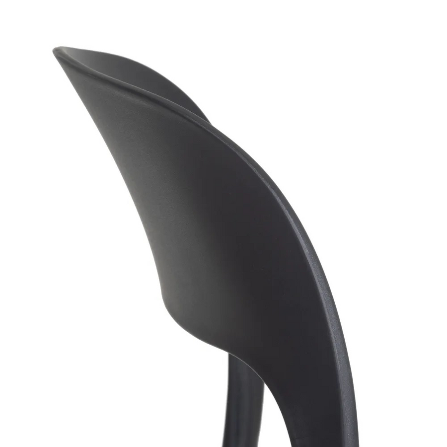 Sötétszürke polipropilén bisztrószék.