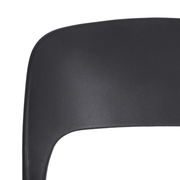 Sötétszürke polipropilén bisztrószék.