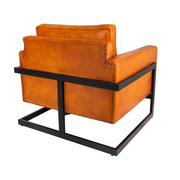 CHICAGO bivalybőr fotel hátulnézet fém szerkezettel