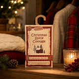 Christmas Spice Cottage ünnepi illattasak meghitt karácsonyi enteriőrben gyertyafénnyel