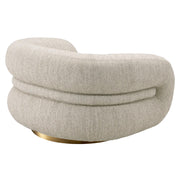 COSENZA halványszürke forgó design fotel