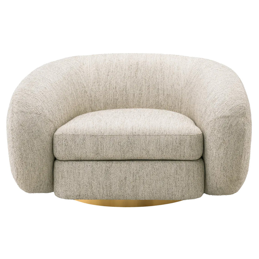 COSENZA halványszürke forgó design fotel