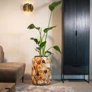 Kézműves fém dizájn kaspó.