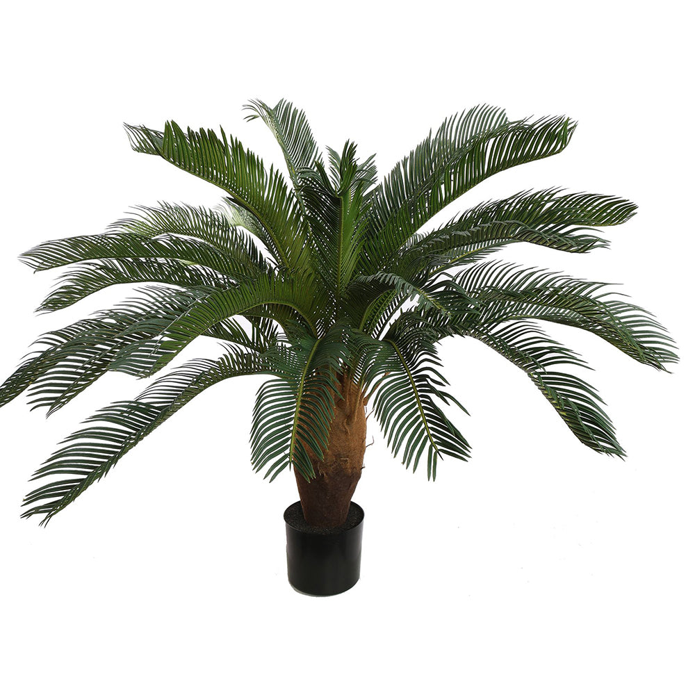 Élethű CYCAS REVOLUTA zöld mű cikász pálma 90 cm fekete kaspóban