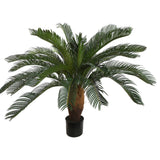 Élethű CYCAS REVOLUTA zöld mű cikász pálma 90 cm fekete kaspóban