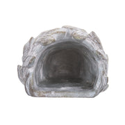 Szürke színű, falra helyezhető női kaspó büszt.