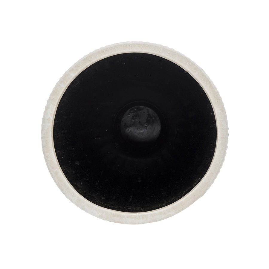 Dalia kaspó belső nézete fekete belső mázzal – felülnézetből