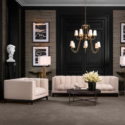 Krémszínű buklé szövettel kárpitozott, prémium minőségű, formatervezett design fotel.