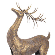 Hosszú lábú, művészi kialakítású arany szarvas figura 118 cm