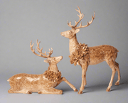 Fa hatású karácsonyi szarvas figura.