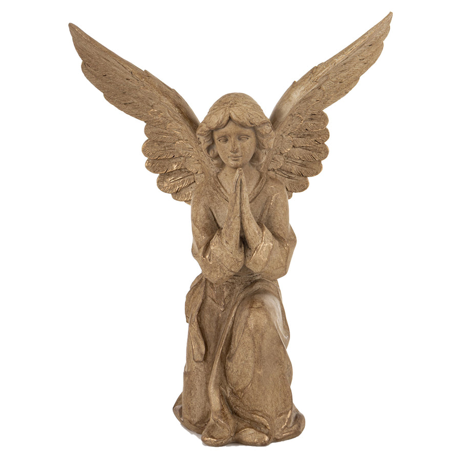 Dost kollekció natúr angyal dísz, teljes alakos elölnézet, 28 cm