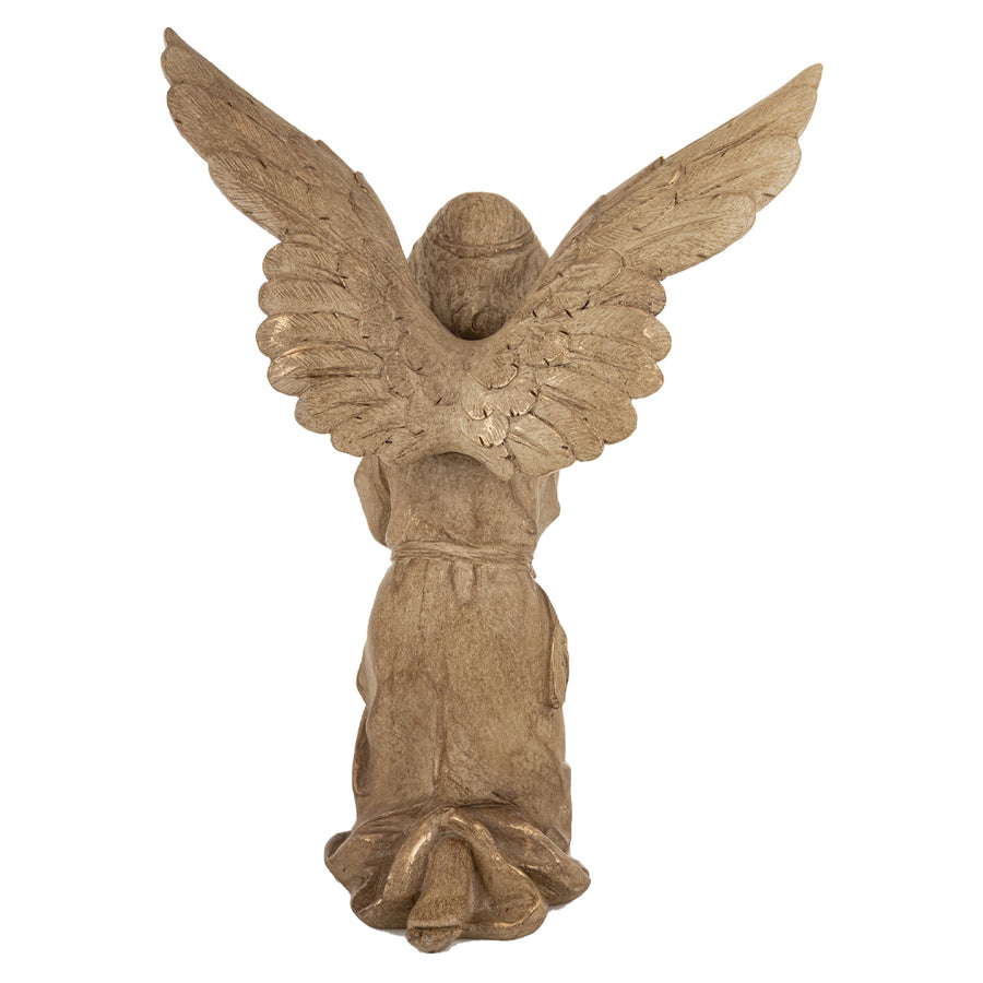 Natúr színű angyal figura hátoldala nagy szárnyakkal – Dost kollekció