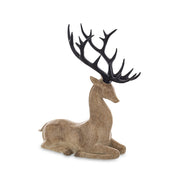 Natúr színű, karácsonyi szarvas figura.