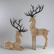 Natúr színű, karácsonyi szarvas figura.