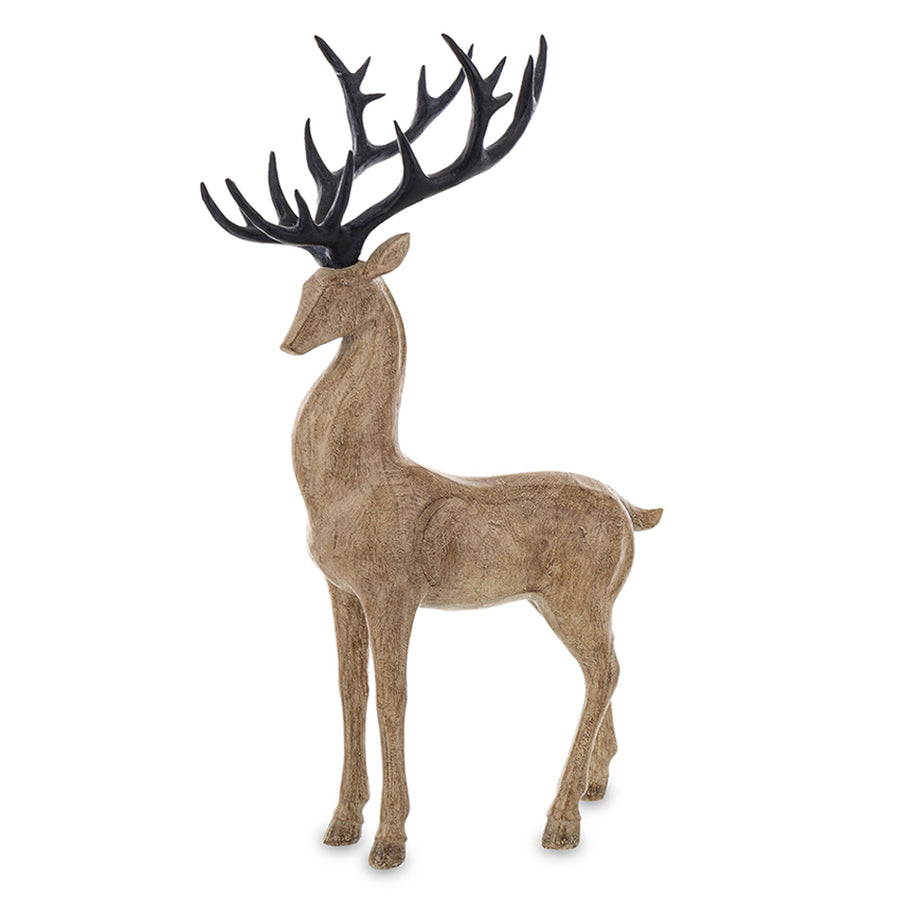 Natúr színű, karácsonyi szarvas figura.