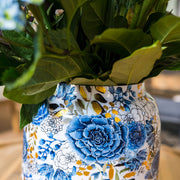 Kézműves fém dizájn kaspó.