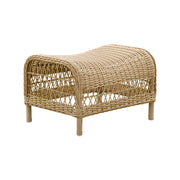 Natúr színű, műrattan kerti zsámoly.