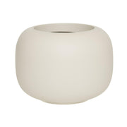 ELEMENTAL SPHERE LOW M selyemfehér kompozit design kaspó 53 cm átmérővel