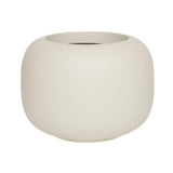 ELEMENTAL SPHERE LOW M selyemfehér kompozit design kaspó 53 cm átmérővel