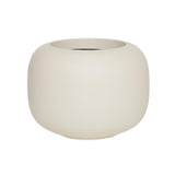 ELEMENTAL SPHERE LOW S selyemfehér kompozit design kaspó 46 cm átmérővel