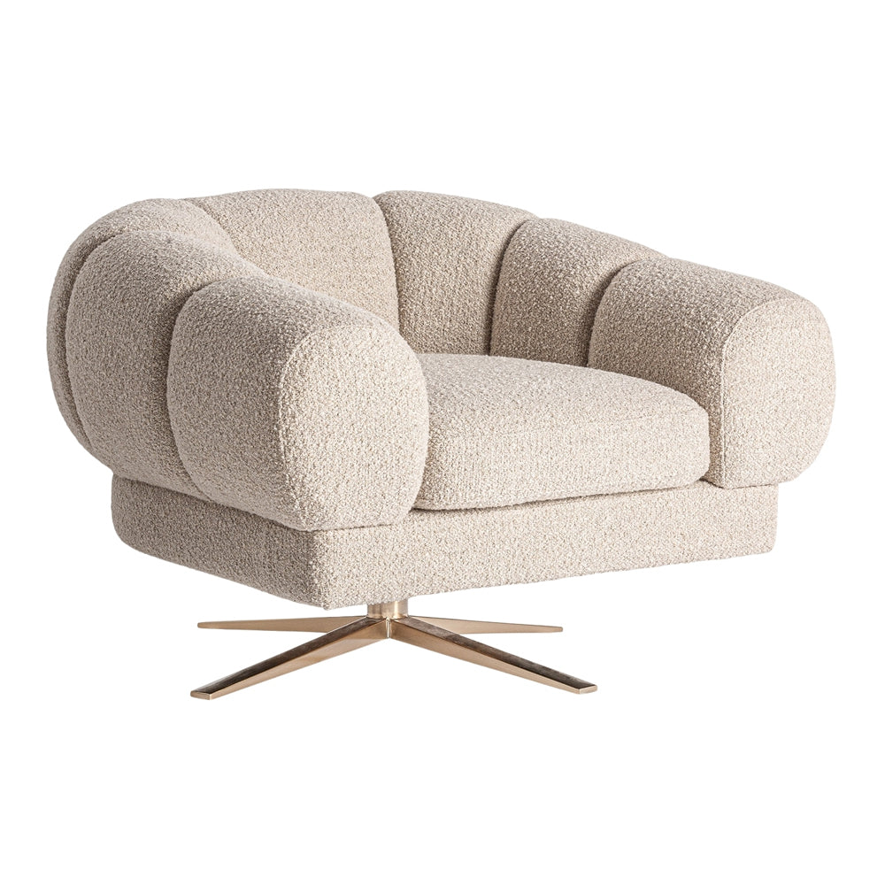 Elise art déco fotel oldalnézet réz talppal