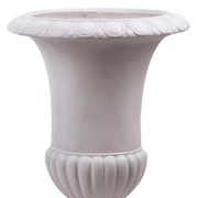 England fehér kaspó pereme, faragott, kannelúrás díszítés részlet