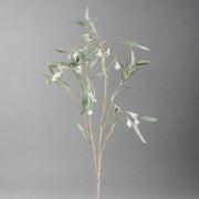 Szürkészöld színű, mű eukaliptusz ág.