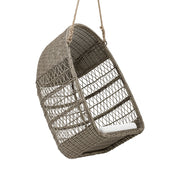 Antikszürke színű, műrattan kerti függőfotel.