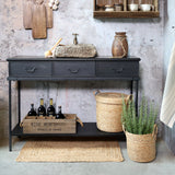 Factory konzolasztal alsó polccal és fiókos tárolóval