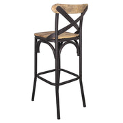 Factory loft bárszék hátulról, ipari stílusú fém szerkezettel