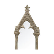 Historikus megjelenésű,, fából faragott, antikolt felületű falitükör.